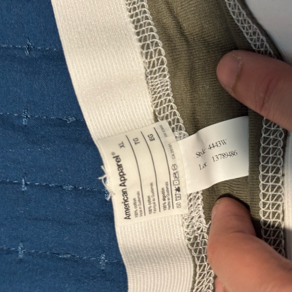 American Apparel Olive‎ Boxer Briefs with White Accents - Picture 2 of 3